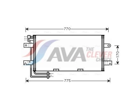 Kondensor, klimatanläggning VN5195 Ava Quality Cooling