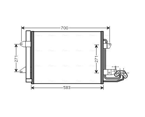 Kondensor, klimatanläggning VN5211D Ava Quality Cooling, bild 2