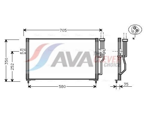 Kondensor, klimatanläggning VO5086 Ava Quality Cooling