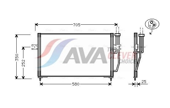 Kondensor, klimatanläggning VO5128 Ava Quality Cooling
