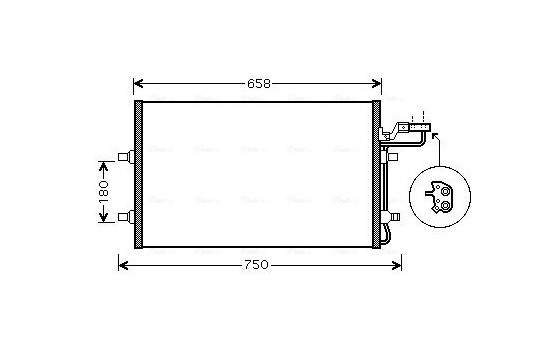 Kondensor, klimatanläggning VO5140 Ava Quality Cooling