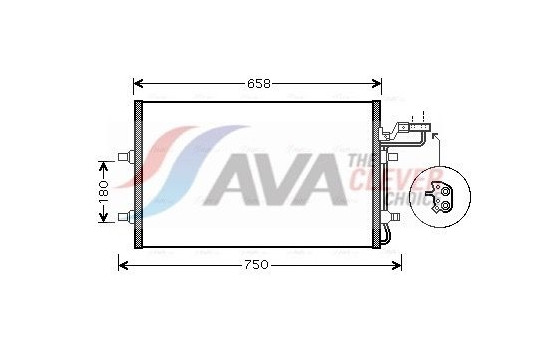 Kondensor, klimatanläggning VO5140 Ava Quality Cooling