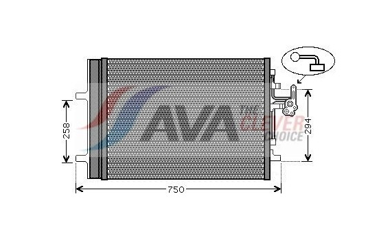 Kondensor, klimatanläggning VO5161D Ava Quality Cooling, bild 2