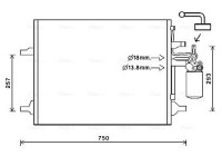 Kondensor, klimatanläggning VO5166D Ava Quality Cooling