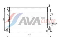 Kondensor, klimatanläggning VOA5152D Ava Quality Cooling