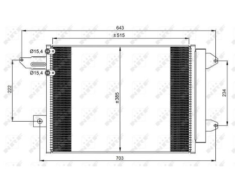 Kondensor, luftkonditionering 350070 NRF
