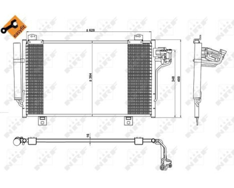 Kondensor, luftkonditionering 350229 NRF, bild 3