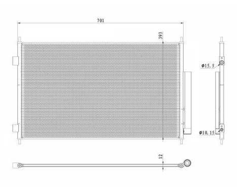 Kondensor, luftkonditionering 350426 NRF