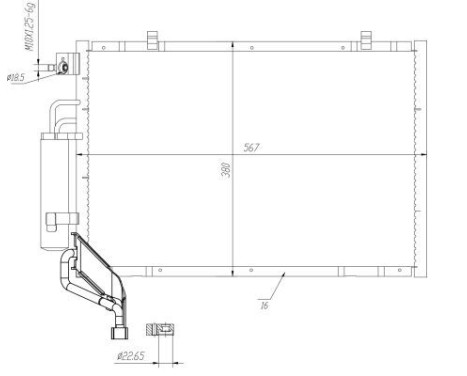 Kondensor, luftkonditionering 350453 NRF