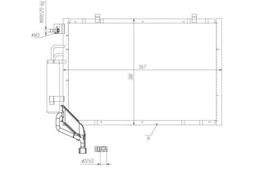 Kondensor, luftkonditionering 350453 NRF