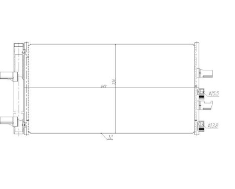 Kondensor, luftkonditionering 350474 NRF
