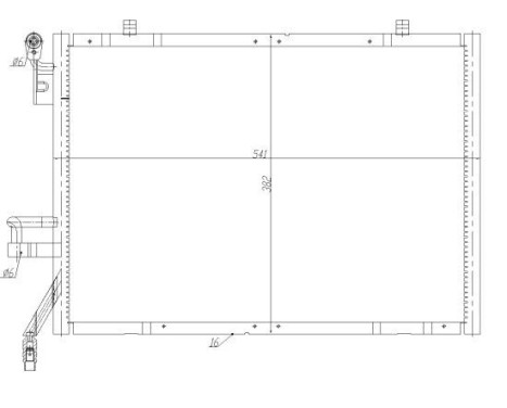 Kondensor, luftkonditionering 350483 NRF