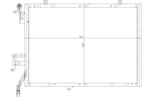 Kondensor, luftkonditionering 350483 NRF