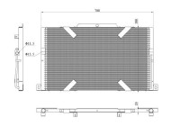 Kondensor, luftkonditionering 350489 NRF
