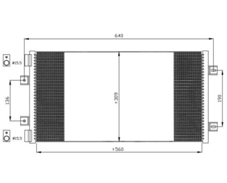 Kondensor, luftkonditionering 350522 NRF, bild 2