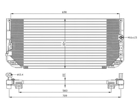 Kondensor, luftkonditionering 35282 NRF