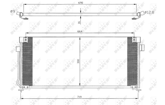Kondensor, luftkonditionering 35324 NRF