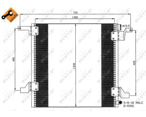 Kondensor, luftkonditionering 35579 NRF