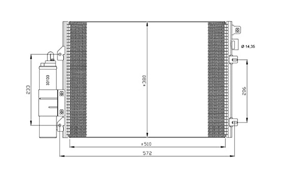 Kondensor, luftkonditionering 35771 NRF, bild 3