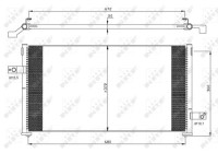 Kondensor, luftkonditionering 35877 NRF