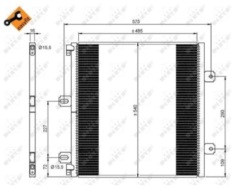 Kondensor, luftkonditionering 35901 NRF, bild 5