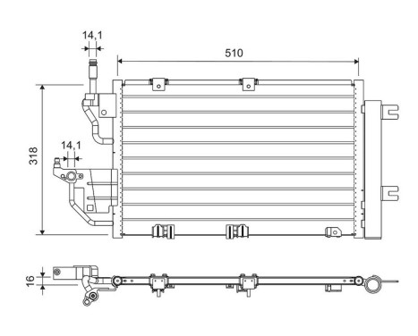 Kondensor, luftkonditionering 812656 Valeo