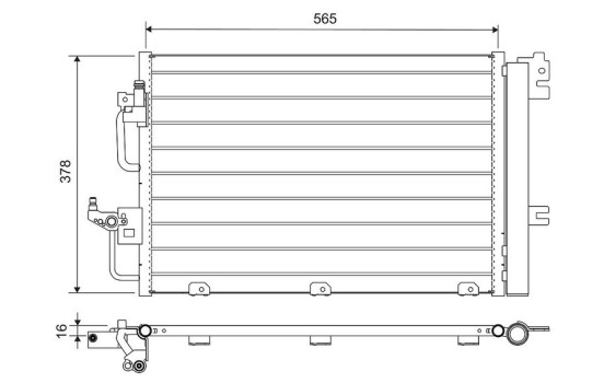 Kondensor, luftkonditionering 812704 Valeo
