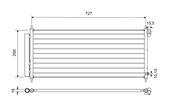 Kondensor, luftkonditionering 812718 Valeo