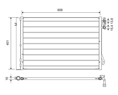 Kondensor, luftkonditionering 812720 Valeo