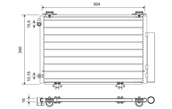 Kondensor, luftkonditionering 812724 Valeo