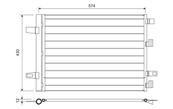 Kondensor, luftkonditionering 812883 Valeo
