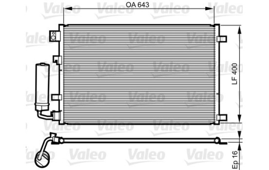 Kondensor, luftkonditionering 814008 Valeo