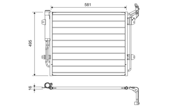 Kondensor, luftkonditionering 814157 Valeo