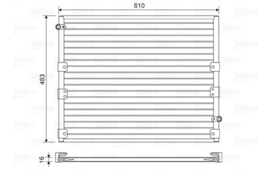 Kondensor, luftkonditionering 814176 Valeo