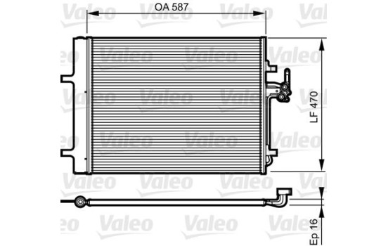Kondensor, luftkonditionering 814184 Valeo