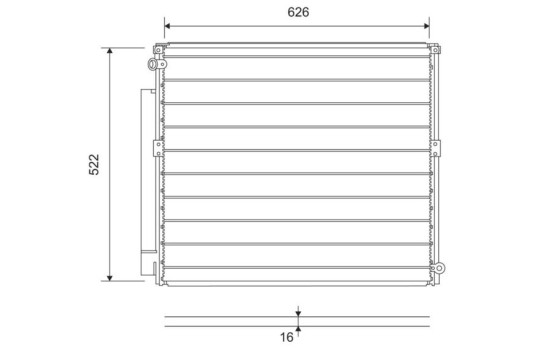 Kondensor, luftkonditionering 814203 Valeo