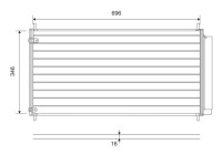 Kondensor, luftkonditionering 814205 Valeo