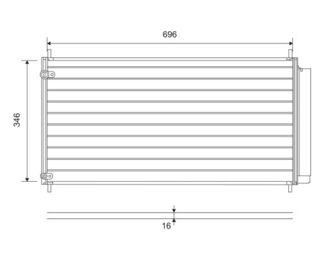 Kondensor, luftkonditionering 814205 Valeo