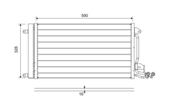 Kondensor, luftkonditionering 814364 Valeo