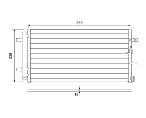 Kondensor, luftkonditionering 814370 Valeo