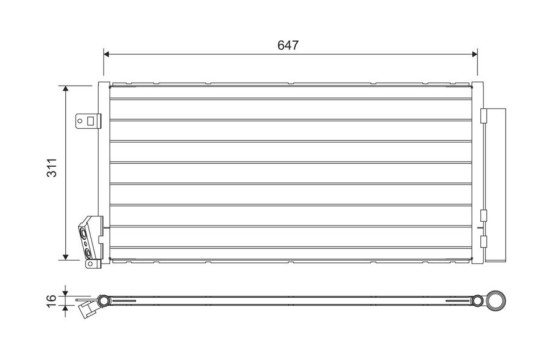 Kondensor, luftkonditionering 814377 Valeo