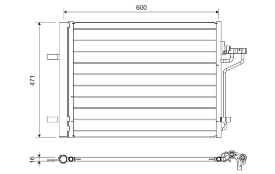 Kondensor, luftkonditionering 814390 Valeo