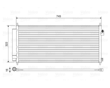 Kondensor, luftkonditionering 814413 Valeo
