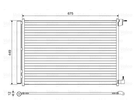 Kondensor, luftkonditionering 814468 Valeo