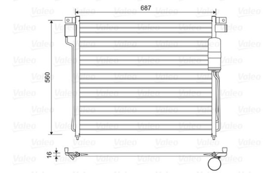 Kondensor, luftkonditionering 814483 Valeo