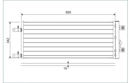 Kondensor, luftkonditionering 815125 Valeo