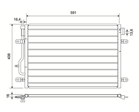 Kondensor, luftkonditionering 817569 Valeo
