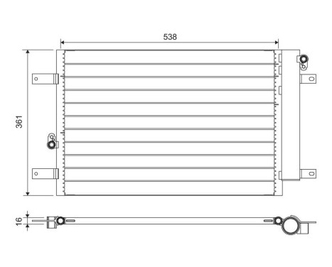 Kondensor, luftkonditionering 818004 Valeo