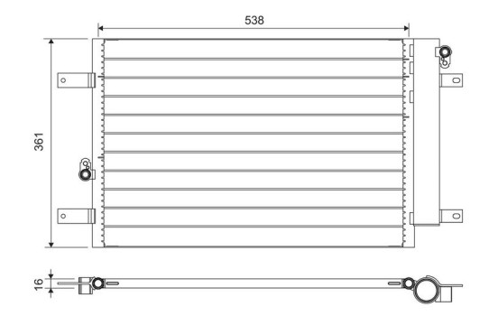 Kondensor, luftkonditionering 818004 Valeo