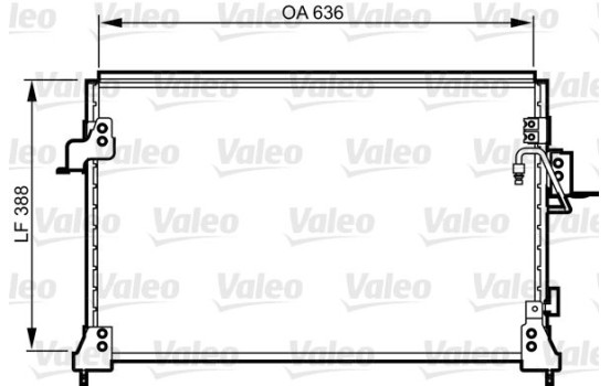 Kondensor, luftkonditionering 818025 Valeo